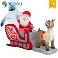 Vente en gros de décorations de Noël gonflables en plein air Snowman Christmas Inflatable Sleigh